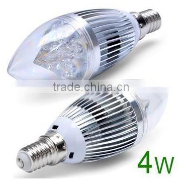e14 4W 4x1w led candle light Sliver house color in Cool White Energy-Saving Lamp