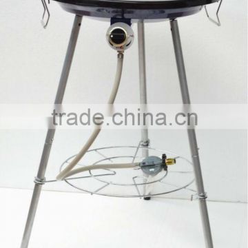 Approved indoor & outdoor burner gas round BBQ grill