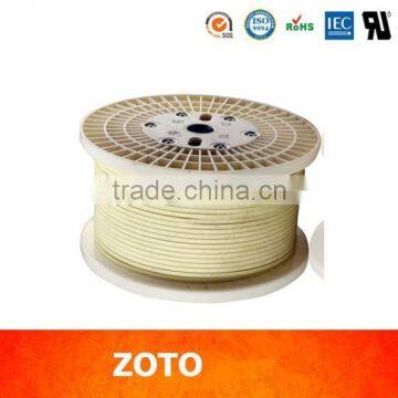 Flat section fiber glass wrapped conductor magnet coil