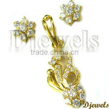 Diamond Gold Pendant Sets, Diamond Pendant Sets, Diamond Jewelry