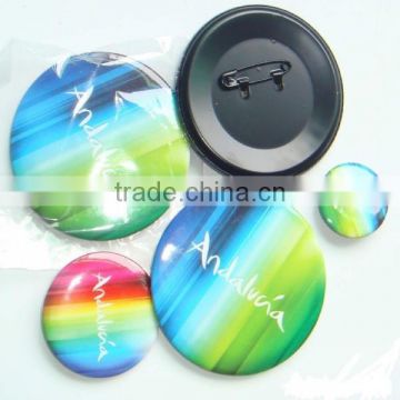 High quality round cheap custom metal button pin badge for promotional gifts and souvenir