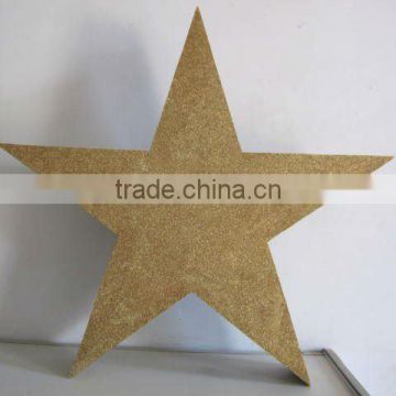 christmas wooden gold star