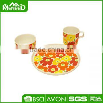 12pcs Plate/ bowl & cup melamine sets, food safety children decal tableware set