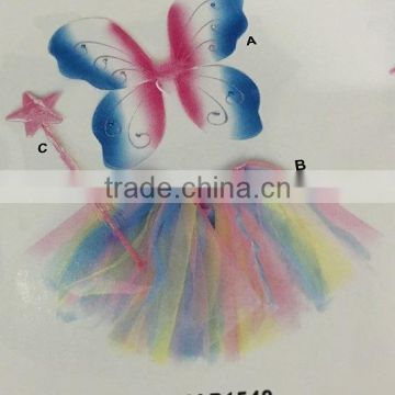 Colourful skirt Fairy Wing Set for children party