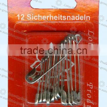 Metal Safety Pin in Blister Packing