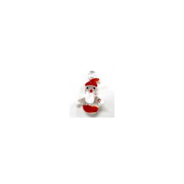 handmade Santa Claus glass charms wholesale from China beads factory