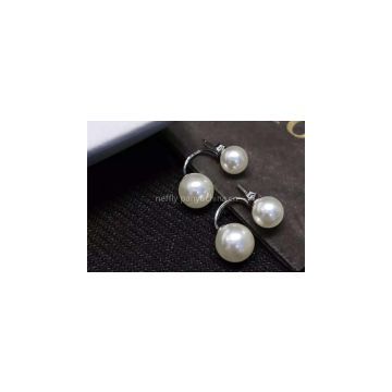 NEFFLY 2016 NEW ARRIVAL 925 SILVER fashion Shell pearl ear stud factory made free shipping