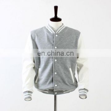 2014 plain varsity jacket /Wholesale New Fashion Women Varsity Jacket With Leather Sleeves wholesale