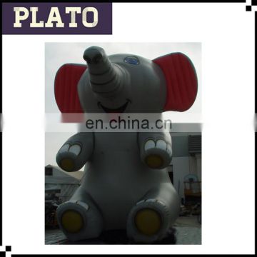 Top quality inflatable cartoon sitting elephant for sale