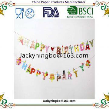 Party Supplies Birthday Party Banners Cartoon HAPPY BIRTHDAY Letter Garland Children Birthday Party Decoration Colorful