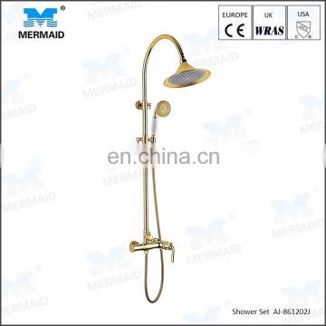 Saving water bathroom shower set faucet with 8" Ultrathin showerhead free to adjust height