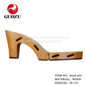 solid wood sole women sandal wood sole