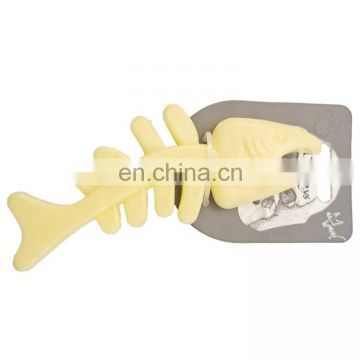 Cute design fish bone shape bite resistance pet dog chew toy