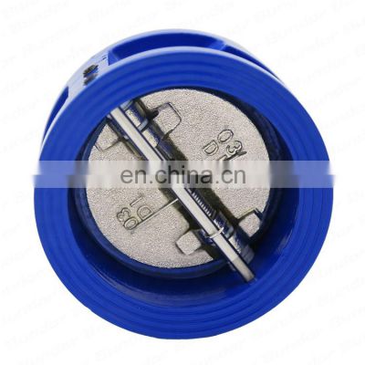 Bundor CE EAC ISO TS approved dual disc Iron non return valve price list DN80 check valve