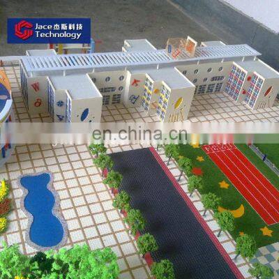 Newest architectural designs house design plastic assembly scale models stadium low cost