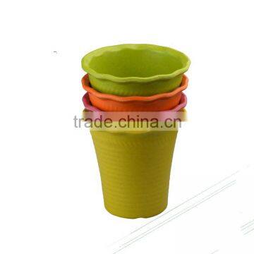 Environmentally bamboo fiber round flower pot