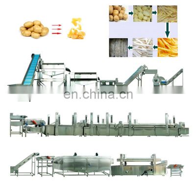 Frozen Fresh Potato French Fries Production Line Machine Food Grade 304 Stainless Steel Hot Product 2019 Fully Automatic 30000KG