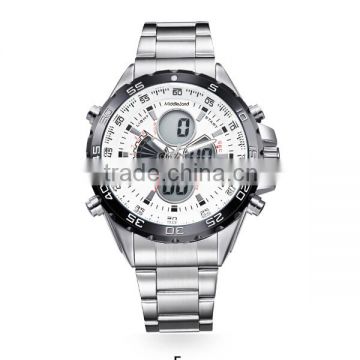Fashionable cheap brand stainless steel chain wrist watch for man