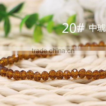 Brown 2mm to 12mm 64 Colors Stocks Wholesales Factory Price Loose Crystal Facted Roundelles Glass Beads for Jewelry Cheapest