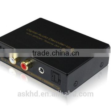 5.1CH Digital Optical to L/R Analog Decoder with 3 x 1 SPDIF Switcher, Support All Digital Format