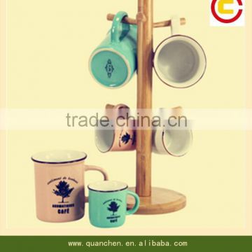 Fashionable bamboo mug tree