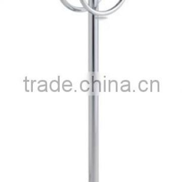 Floor Free Standing Dual Towel Ring with Round Base