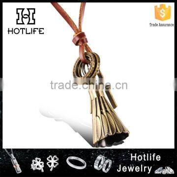 china jewelry manufacturer direct relogio masculino bell pendant with leather chain