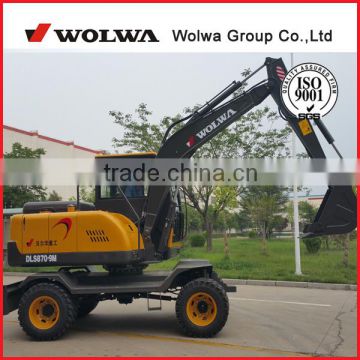 Supply 4*4WD mini Hydraulic excavator on wheels with quick change attchment