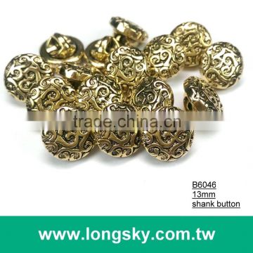 (#B6046/13mm) cloud pattern small shank buttons for stylish garment