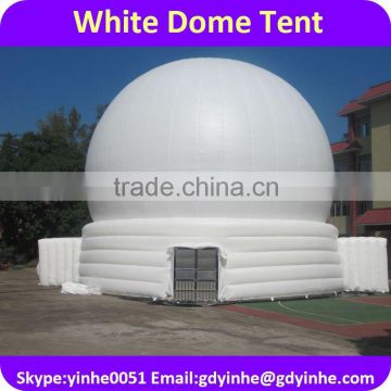 2016 single layer giant white inflatable 3D projection dome tent from China