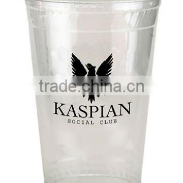 16oz Inexpensive Soft Sided Clear Plastic Cups