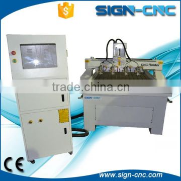 SIGN-1325 Four heads cnc router wood carving machine for sale
