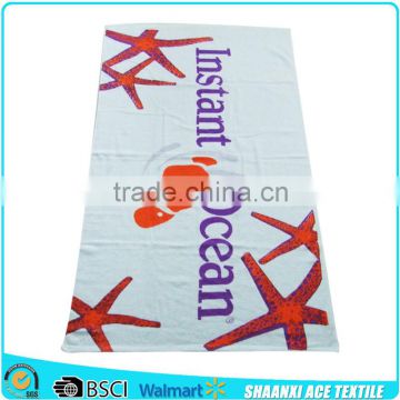 Silk screen printed starfish beach towel beauty beach towel