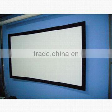 Curved fixed projection screens