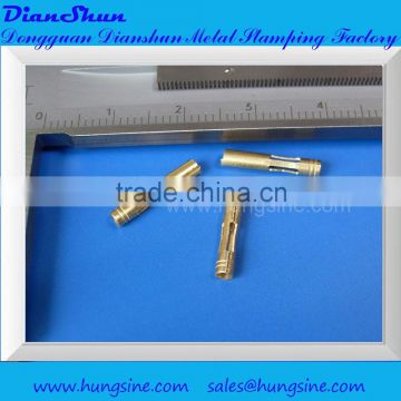 Round-up metal stamping Used for electronic components,Made of Brass,Customized designs welcome