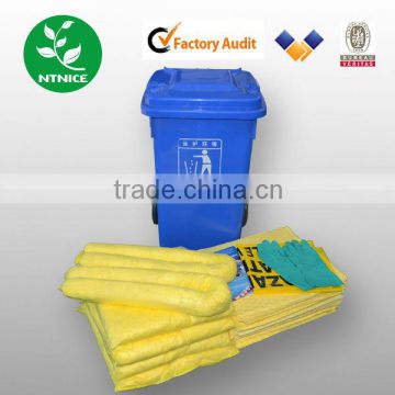 Hazardous chemical liquid wheelin bin spill kit
