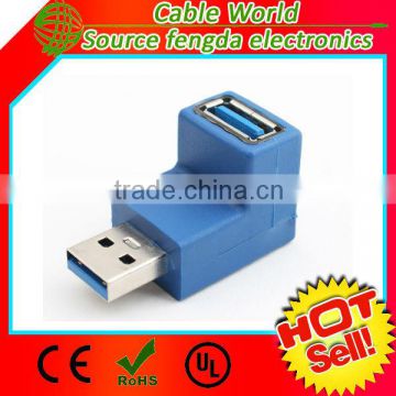 wholesale USB 3.0 right angle connector type A male to female converter
