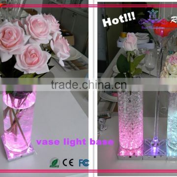 Rechargeable led centerpiece light base led crystal centerpiece for party