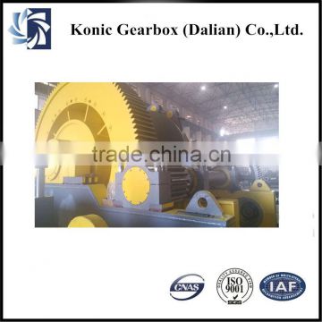 Vertical right angle marine winch gearbox electric motor
