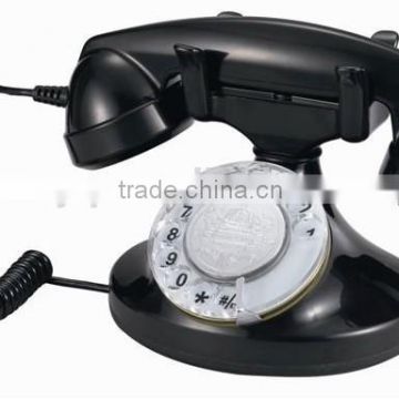 1960 Classical Black Old Dial Telephone For Decor