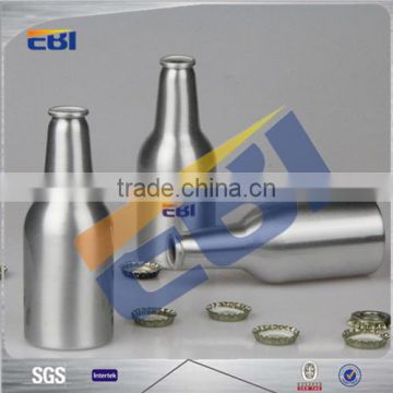 Wholesale aluminum beer bottle with crown cap with various styles
