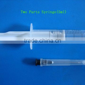 Disposable 2-parts syringe
