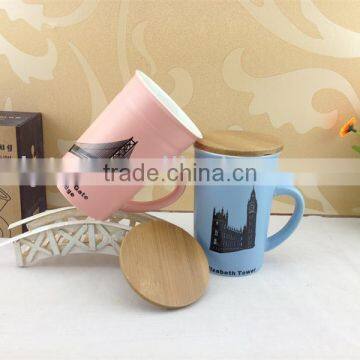 ceramic mug with color glaze and decal printing