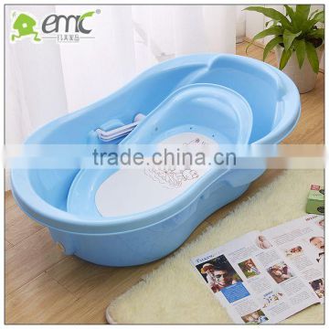 big size ,with the holder, plastic baby bath tub