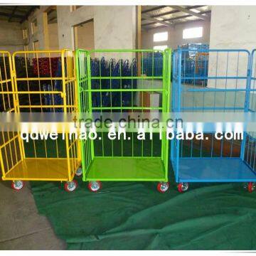 Easily assembled industrial security rolling carts