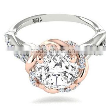 Trendy fashion beautiful shining sterling silver jewelry cz diamond s925 rings for women