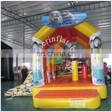 high quality outdoor inflatable castle house / children's toys jumping bed inflatable with slide