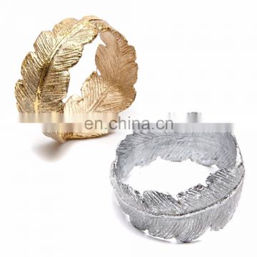 ROULD SILVER FEATHER NAPKIN RING FOR WHOLESALE