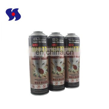 Insect Killer Usage Empty Aerosol Tin Cans With Printing 480ml