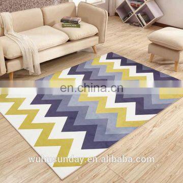 PRINTED SHORT PLUSH MAT - 3602 COMTEMPERORY MODERN DESIGN